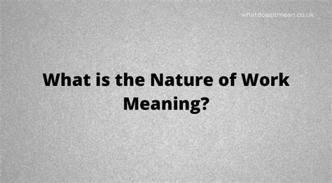 nature of work meaning tagalog sentence